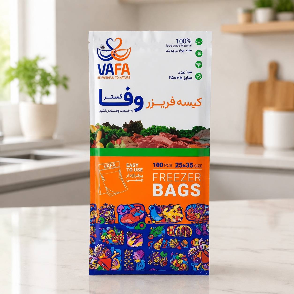 کیسه فریزر وفا (VAFA Freezer Bags)